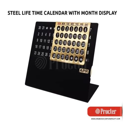 STEEL LIFE Time Calendar With Month Display H1301