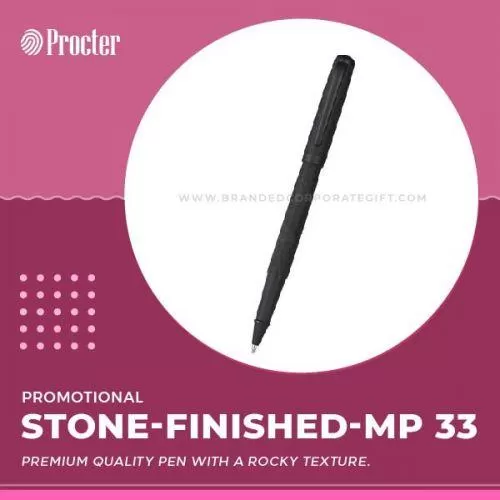 Stone-finished Black Metal Roller Pen MP 33