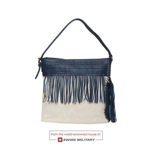 Swiss Military WHB1B -  Women Handbag With Fringes in Front