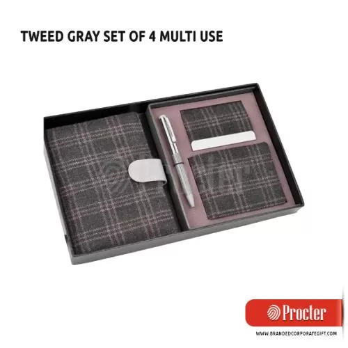 TWEED Gray Set Of 4 Q78