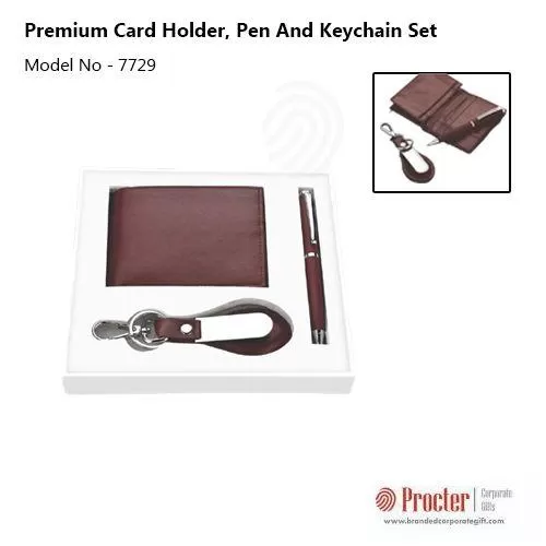 Valdez 3 in 1 Premium Card Holder, Pen and Keychain Set
