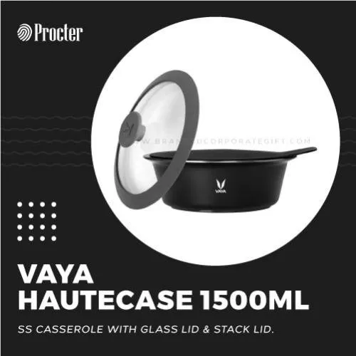 VAYA HAUTECASE 1500ml WITH GLASS LID & STACK LID