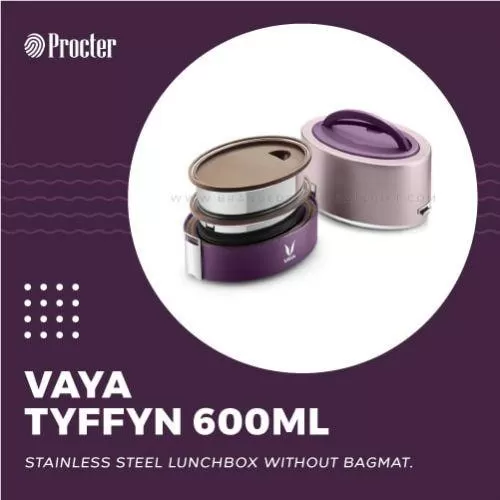 VAYA TYFFYN 600ml STAINLESS STEEL LUNCH BOX WITHOUT BAGMAT