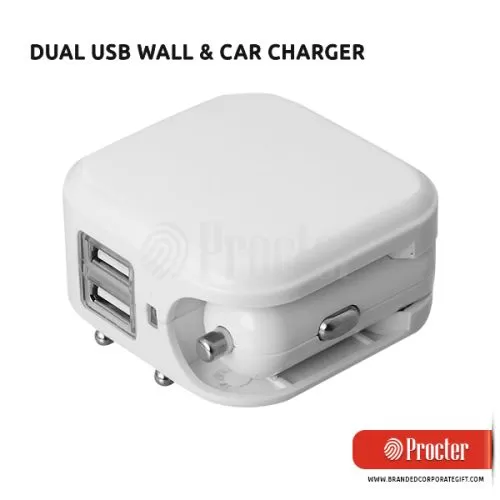 Wall And Car Charger Dual USB E117