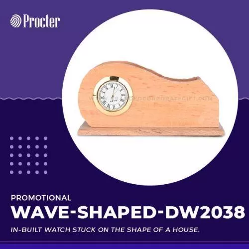 Wave-shaped Wooden Desk Organizer DW 2038