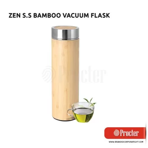 ZEN Stainless Steel Bamboo Vacuum Flask H191