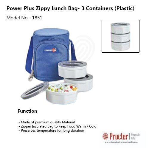 Zippy Lunch bag- 3 containers (plastic) H70