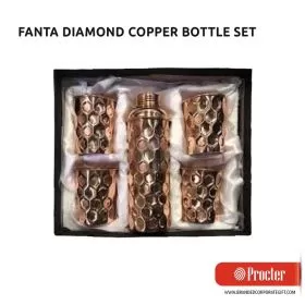  Fanta Diamond Copper Bottle & Glass Set - DC-194
