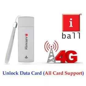 iBall 4G LTE Airway 4G15L-52 USB Modem Data Card Dongle with 4G Company Unlock
