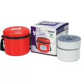 Twin Tiffin with 2 Plastic Containers UD 1411 