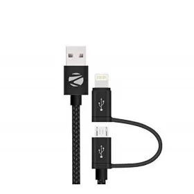 Zebronics ZEB-UMLC100B 2 in 1 Lightning & Micro USB Data Cable 1M for iPhone
