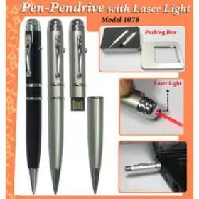 3 in 1 Metal Ball Pen with laser light (Dummy Pendrive)  H-1078