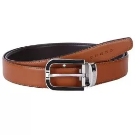 CROSS MEISTER MEN'S CHROME 30MM PRONGED BUCKLE WITH TAN STRAP AC1298198