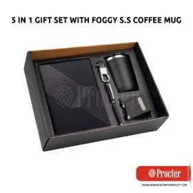 5 In 1 Gift Set Foggy Stainless Steel Coffee Mug Q53