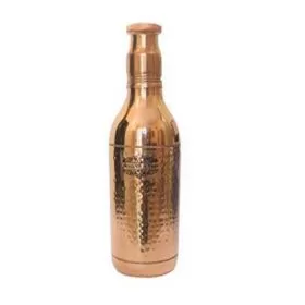Copper Hammered Champagne Mughlai Bottle 1200ML DC-49 