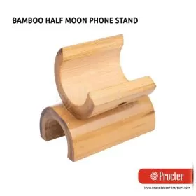 BAMBOO Half Moon Phone Stand With Mobile Charging Hole E307