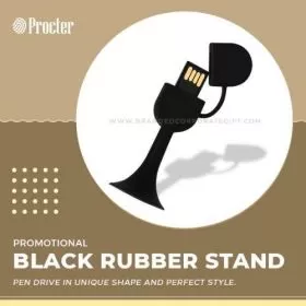 Black Rubber Stand USB Pendrive Shell CSB603