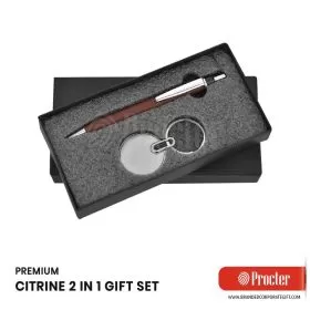 CITRINE Gift Set  Pen And Keychain Set