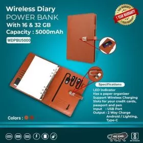 Classic Power Bank Diary WDPBUx5000mAh-16GB