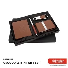CROCODILE Wallet Keychain Combo Gift Set