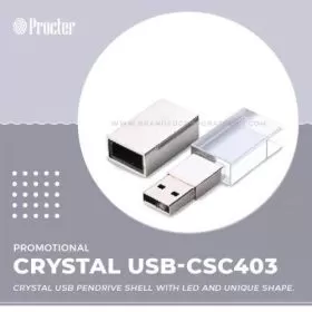 Crystal USB Pendrive Shell with LED CSC403