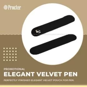 Elegant Black Velvet Pouch for Pen