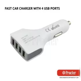 Fast Car Charger With 4 USB Ports C154