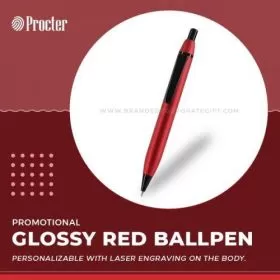 Glossy Red Personalized Metallic Ballpen- R20