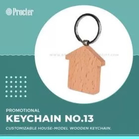 House-model Wooden Keychain No.13