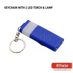 Keychain With 2 LED Torch And Lamp J46 
