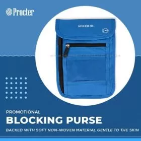 Killer Blue RFID Blocking Purse Neck Wallet KL-INST-SL1037
