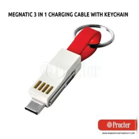 MAGNETIC 3 In 1 Charging Cable With Keychain C74 