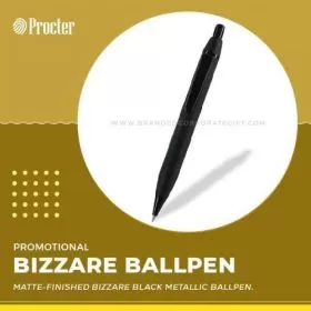 Matte-Finished Bizzare Black Metallic Ballpen- R21