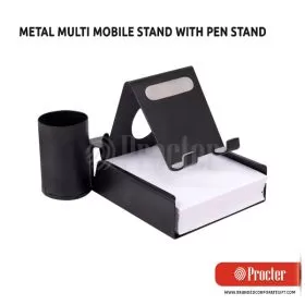 Metal Mobile Stand With Detachable Tumbler And Writing Pad Holder E322