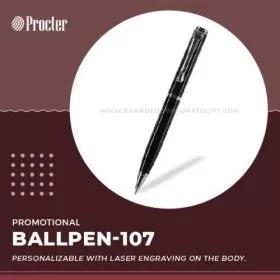 Personalised Ball Pen With Black Metallic Finish- 107