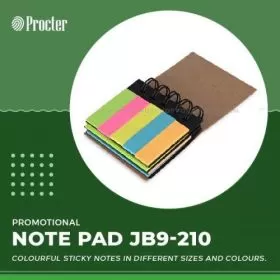 Pocket-friendly Sticky Note pad with Wiro Binding JB9- 210