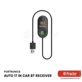 Portronics AUTO 17 in-Car Bluetooth Receiver for Hands free Calling