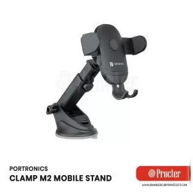 Portronics CLAMP M2 Adjustable Car Mobile Phone Holder Stand