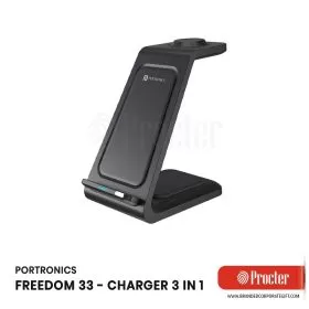 Portronics FREEDOM 33 3-in-1 Desktop Wireless Charger