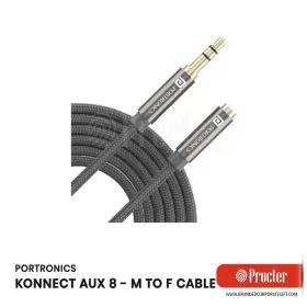 Portronics KONNECT AUX 8 3.5mm Extension Cable