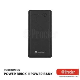 Portronics POWER BRICK II 10000 mAh,2.4A 12w Slim Power Bank