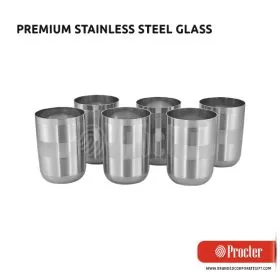PREMIUM Stainless Steel Glass Set Of 6 H206