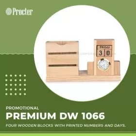 Premium Wooden Desk Organizer with Calendar Blocks DW 1066