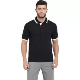 Puma ESS PIQUE TIPPING Polo T-Shirt Black