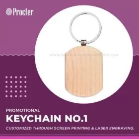 Rectangular Wooden Keychain No.1