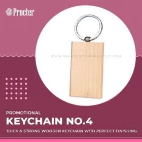 Rectangular Wooden Keychain No.4