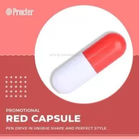 Red Capsule USB Pendrive Shell CSP002