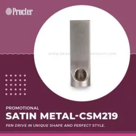 Satin Metal Round Pendrive Shell CSM219