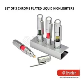 Set of 3 Chrome Plated Liquid Highlighters L47 