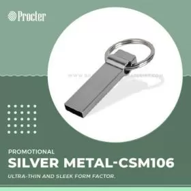 Silver Metal Key Ring Pendrive Shell (N) CSM106